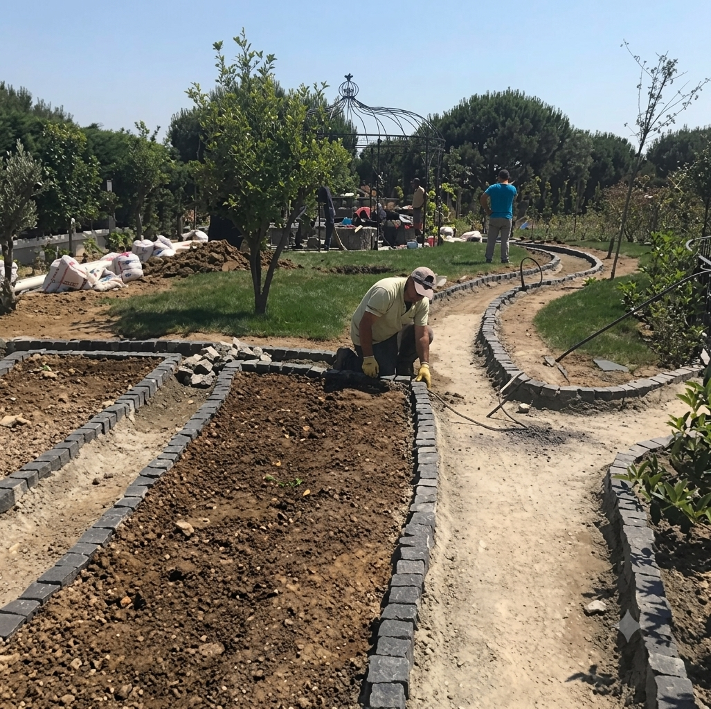 Hadımköy Alkent2000 Villa Bahçesi Komple Peyzaj Uygulaması